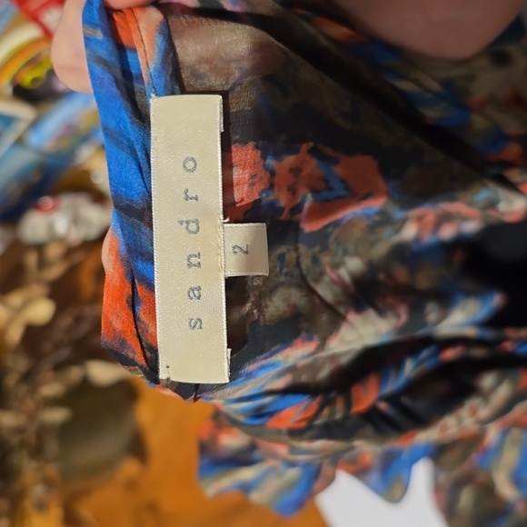 Sandro Ruffle Mini Dress Size 2 - Picture 7 of 9